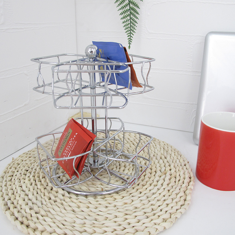 Platou rotativ multifuncțional pentru pliculețe de ceai, din fabrică, pentru depozitarea pliculețelor de ceai, de uz casnic, pentru masă, suport rotativ neperforat