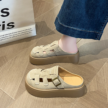 Baotou basutės ir šlepetės moteriškos storo padu, padidinto Burken padu, moteriški 2024 m. pavasario ir vasaros urviniai batai, moteriškos basutės