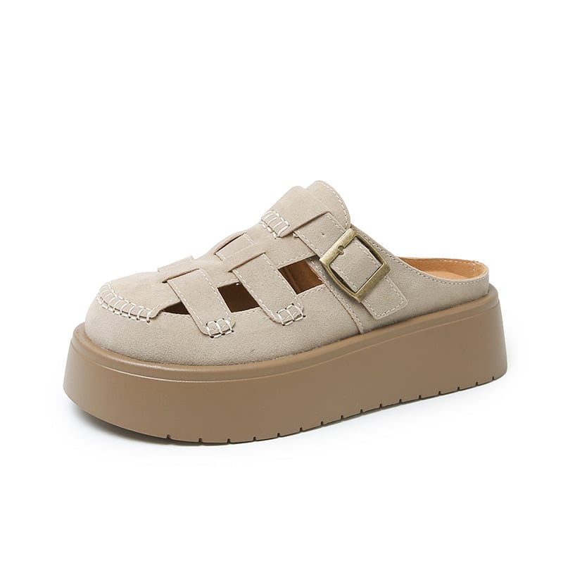 Baotou basutės ir šlepetės moteriškos storo padu, padidinto Burken padu, moteriški 2024 m. pavasario ir vasaros urviniai batai, moteriškos basutės