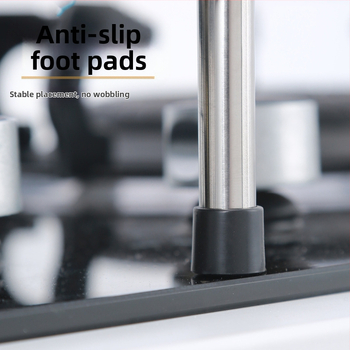 Didmeninė prekyba virtuvės nerūdijančio plieno indukcinės viryklės stovo grindų tipo daugiafunkcis laikymo stovo viryklės apsauginis dangčio laikiklis