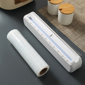 Iminapaga plastist wrap lõikur plastist wrap köök ühekordne tihendus reguleeritav pakkimine iminapaga lõikekast