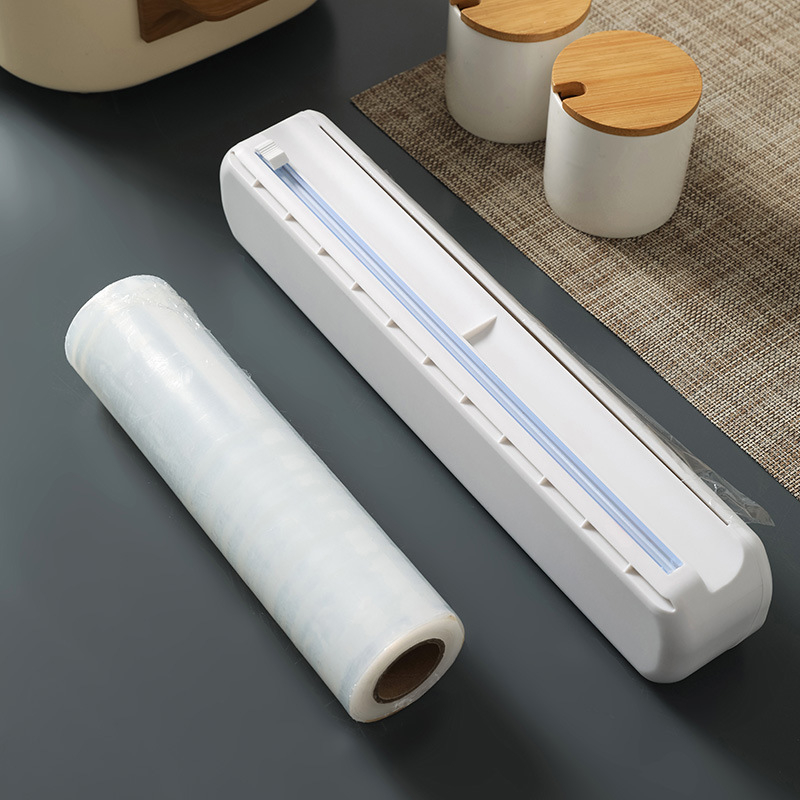 Iminapaga plastist wrap lõikur plastist wrap köök ühekordne tihendus reguleeritav pakkimine iminapaga lõikekast