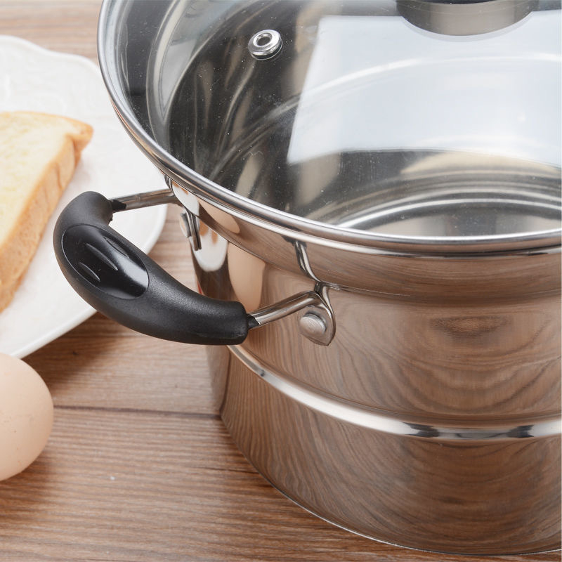 Rozsdamentes acél leveses fazék, háztartási sűrített fazék, koreai stílusú ramen fazék, tésztafazék, leveses fazék, univerzális indukciós tűzhelyhez, gázhoz