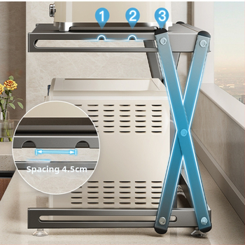 Ράφι αποθήκευσης φούρνου μικροκυμάτων, ράφι φούρνου κουζίνας, επιτραπέζια βάση, πολυλειτουργική, πτυσσόμενη βάση αποθήκευσης ρυζιού για οικιακή χρήση