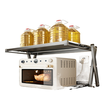 Ράφι αποθήκευσης φούρνου μικροκυμάτων, ράφι φούρνου κουζίνας, επιτραπέζια βάση, πολυλειτουργική, πτυσσόμενη βάση αποθήκευσης ρυζιού για οικιακή χρήση