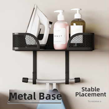 Επιτοίχια βάση σιδερώστρας, επιτοίχια σιδερώστρα, βάση αποθήκευσης σίδερου, σύστημα καλαθιού αποθήκευσης πλυντηρίου πίσω από την πόρτα