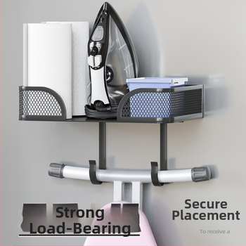 Επιτοίχια βάση σιδερώστρας, επιτοίχια σιδερώστρα, βάση αποθήκευσης σίδερου, σύστημα καλαθιού αποθήκευσης πλυντηρίου πίσω από την πόρτα