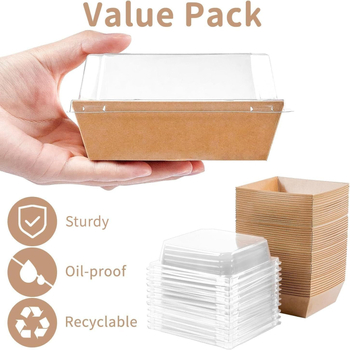 12/25/50 buc cutii pătrate pentru deserturi 10x10 cm, cutii mici pentru mezeluri