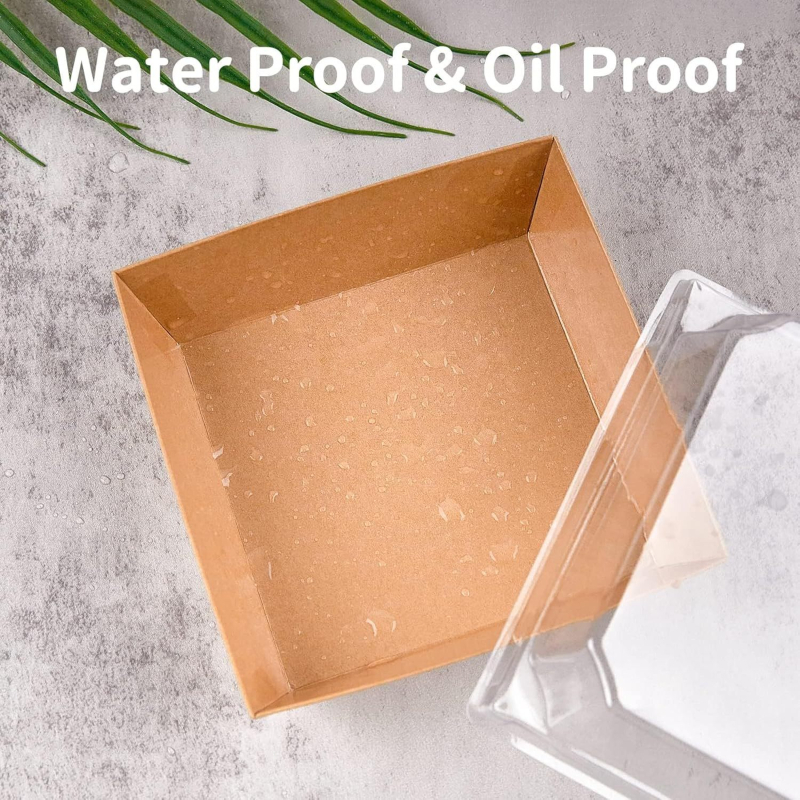 12/25/50 buc cutii pătrate pentru deserturi 10x10 cm, cutii mici pentru mezeluri