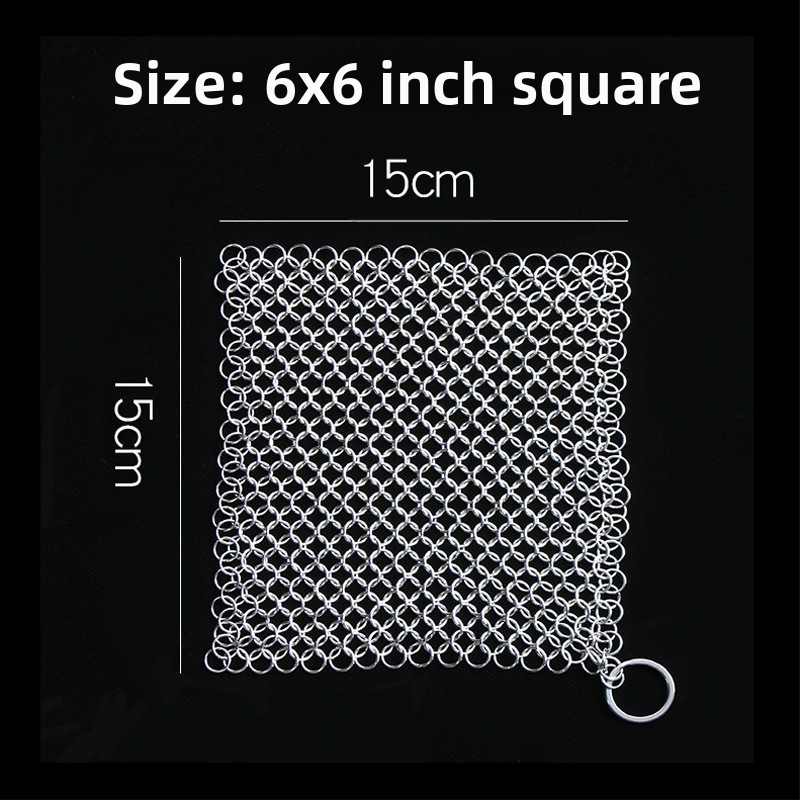 Virtuvės puodų plovimo tinklo valymo rutulinis puodų šepetys grandinėje, 316 nerūdijančio plieno vielos rutulinis puodų šepetys, valymo šepetys, indų plovimo šepetys