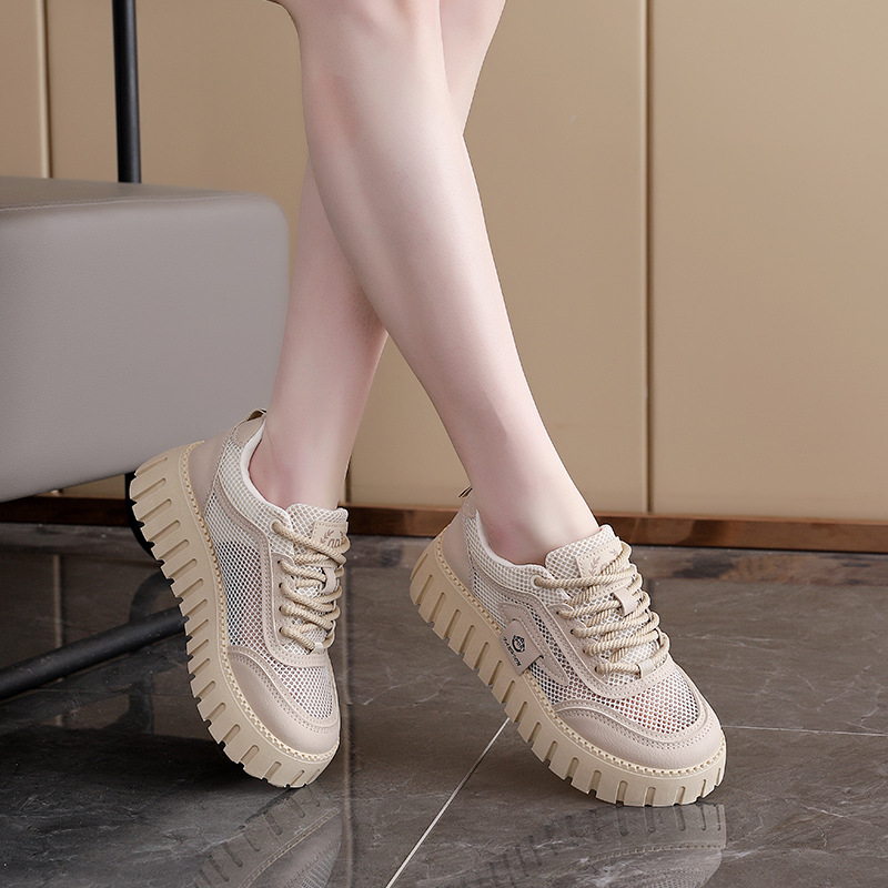 Pantofi sport de vară mici și albi, stil coreean, pentru studente, respirabili, pantofi casual, T78-1, model nou