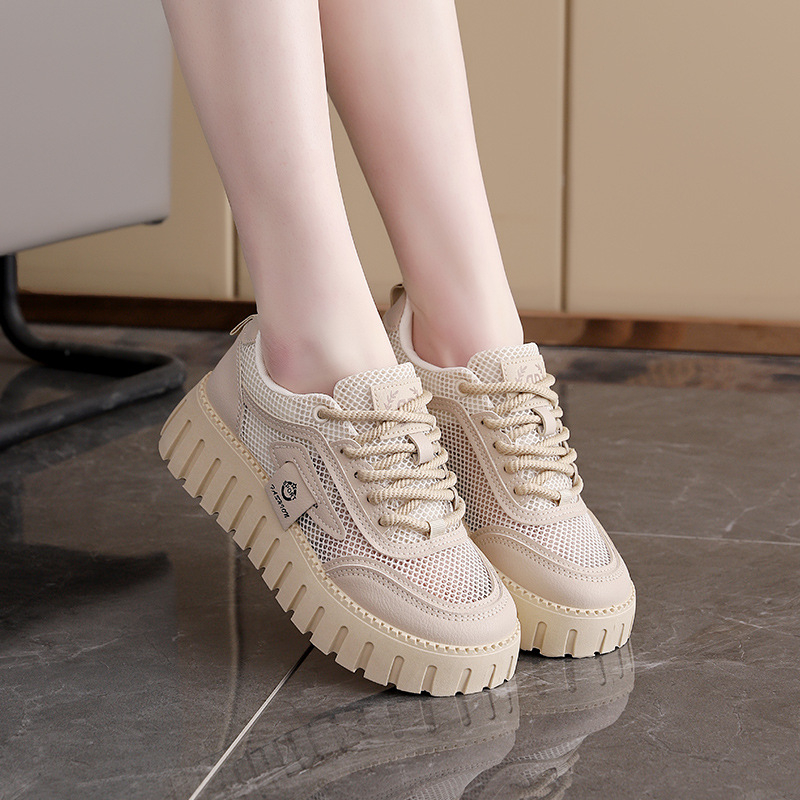 Pantofi sport de vară mici și albi, stil coreean, pentru studente, respirabili, pantofi casual, T78-1, model nou