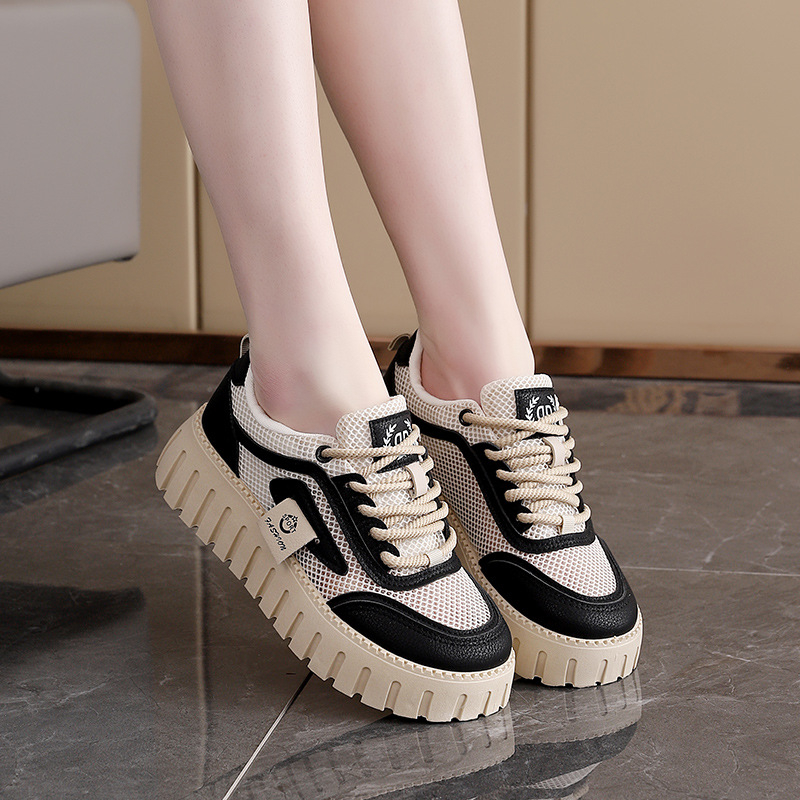 Pantofi sport de vară mici și albi, stil coreean, pentru studente, respirabili, pantofi casual, T78-1, model nou