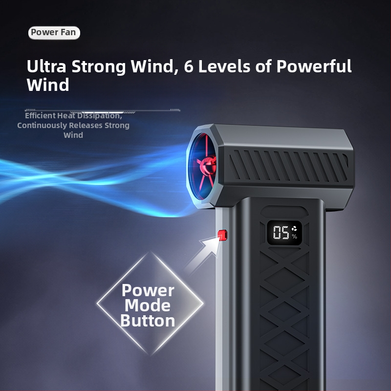 Nový cezhraničný USB násilný ventilátor s veľkou kapacitou, vysokým vetrom a vysokou rýchlosťou, LED digitálny displej, super praktický nástroj