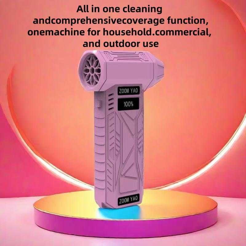 Belaidis nešiojamas rankinis didelės spartos turbo ventiliatoriaus plaukų džiovintuvas su 10 W varikliu be šepetėlių lauko stovyklavimo dulkių šalinimui