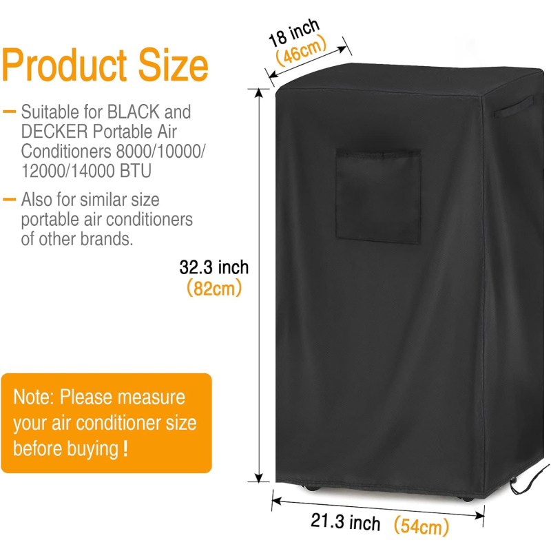 Vertikalus vidinio oro kondicionieriaus dangtelis, drėkintuvo apsauginis dangtelis, mažas nešiojamas oro kondicionieriaus apsauginis dangtelis, atsparus dulkėms, sausinimo dangtelis