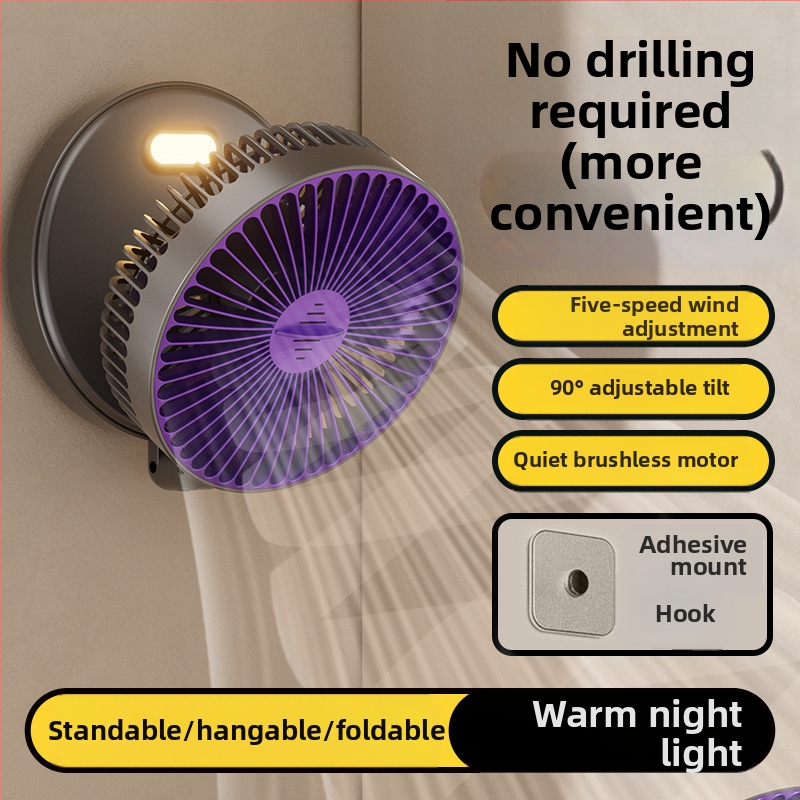 Zahraničný obchod Cezhraničný USB nabíjací malý ventilátor Skladací nočný ventilátor Stolný nástenný aromaterapeutický stolný ventilátor Malý darčekový donáška