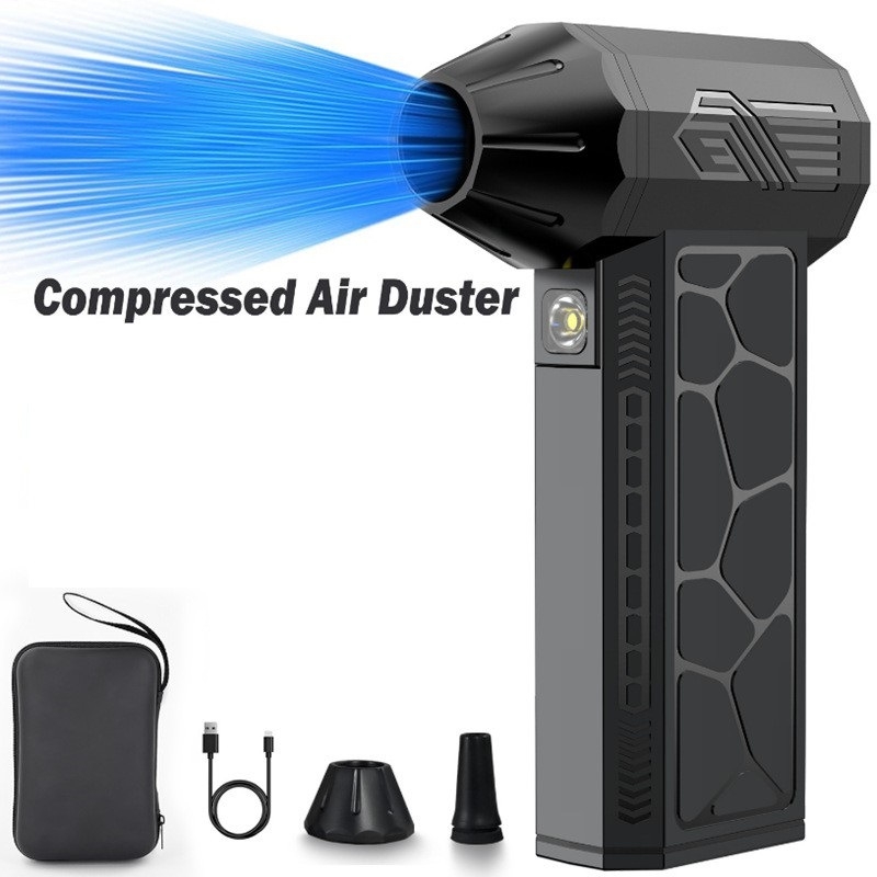 2025 Nešiojamas smurtinis turboventiliatorius Mini apšvietimas Kempingas Lauko 130000 apsisukimų didelės spartos rankinis dulkių pūstuvas