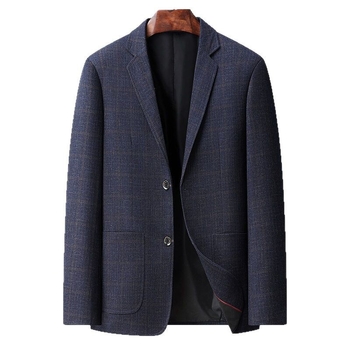 2025. aasta kevadine uus ülikond meeste mantel keskealine äriline vabaaja universaalne ruuduline lihtne lameda kraega ülikond