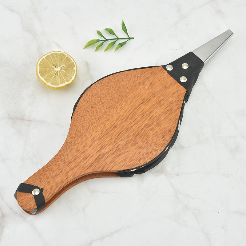 ♀ Puidust käsitsi pressitud puhur, välistingimustes kasutatavad grillitööriistad, kaasaskantav grilli kaminapuhur