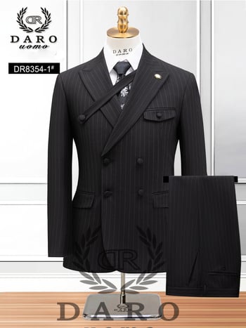 Costum casual cu dungi pentru bărbați, mărime plus, transfrontalier, rochie de mireasă din două piese, cavaler de onoare, îmbrăcăminte de performanță, jachetă de închiriat