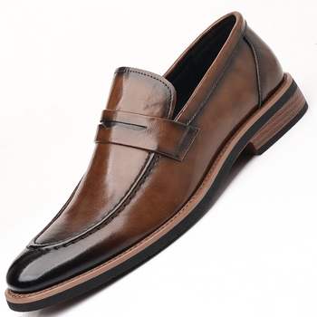 Δερμάτινα Παπούτσια Μεγάλων Μεγεθών για Άνδρες σε Φθινόπωρο, Νέα Βρετανικού Στυλ, Ανδρικά Παπούτσια Γαμπρού με Μαλακή Σόλα, Επαγγελματικά, Καθημερινά, Υψηλής Ποιότητας