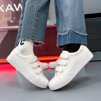 Αθλητικά παπούτσια κοστουμιού με μαγική αγκράφα, στυλ ζευγαριού, φοιτητικά παπούτσια skate με τρία λουράκια, ανδρικά casual παπούτσια, φλατ παπούτσια, γυναικεία μοκασίνια