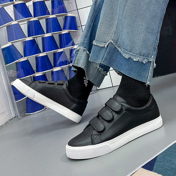 Αθλητικά παπούτσια κοστουμιού με μαγική αγκράφα, στυλ ζευγαριού, φοιτητικά παπούτσια skate με τρία λουράκια, ανδρικά casual παπούτσια, φλατ παπούτσια, γυναικεία μοκασίνια