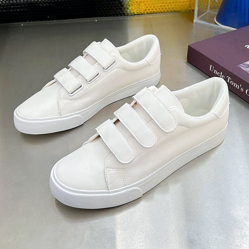 Kostiumo sportbačiai su stebuklinga sagtimi, poros stiliaus, trijų dirželių studentų riedlenčių bateliai, vyriški laisvalaikio bateliai, plokščiapadžiai bateliai, moteriški mokasinai