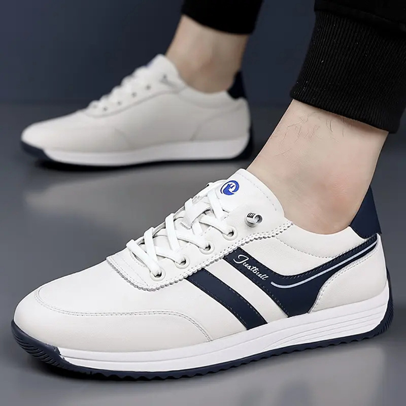 Vyriški para batai 2025 m. nauji pirmojo sluoksnio karvės odos vyriški užsegami minkštu padu „Forrest Gump“ batai, kvėpuojantys sportiniai laisvalaikio batai