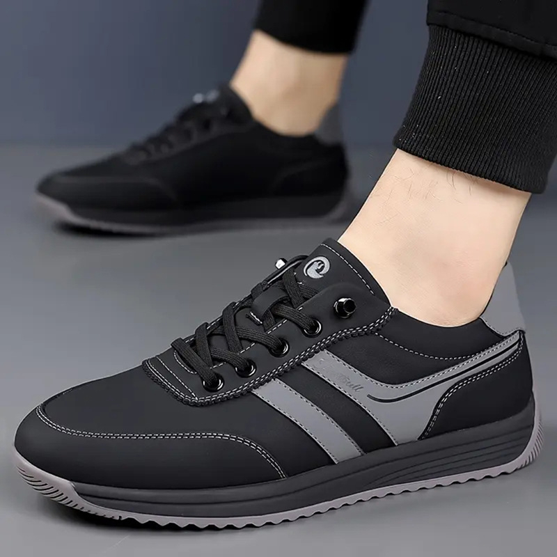 Vyriški para batai 2025 m. nauji pirmojo sluoksnio karvės odos vyriški užsegami minkštu padu „Forrest Gump“ batai, kvėpuojantys sportiniai laisvalaikio batai