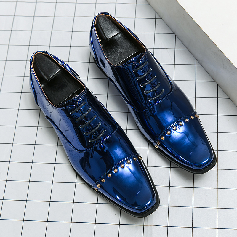 Pantofi sport pentru bărbați, pantofi sport cu vârf ascuțit și sclipici, stil coreean, stil business, la modă, la modă, pantofi din piele, mărime mare, pantofi din piele pentru adolescenți