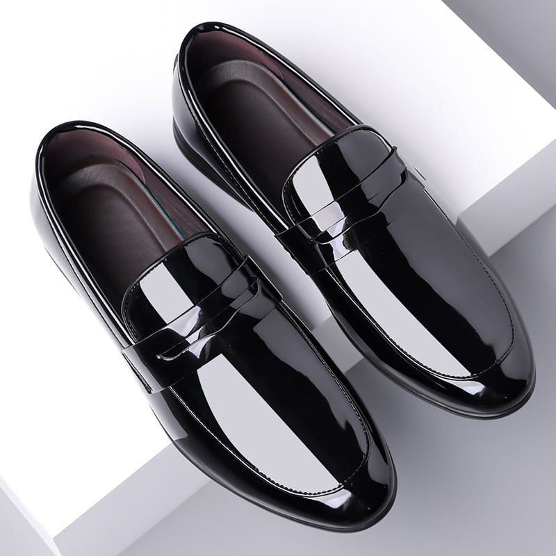 Pantofi de damă din piele pentru bărbați, mărime mare, mărime mare, 48, model britanic, cu un singur picior, din piele lăcuită, model business, pantofi de nuntă