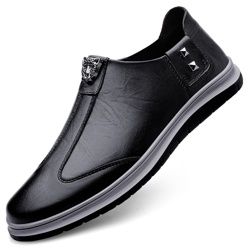 Vyriški pavasariniai batai, nauji, kvėpuojantys, rankų darbo, verslo, laisvalaikio, odiniai batai, minkšto pado, minkšti bateliai su plokštėmis, vairavimo batai, beanie stiliaus,