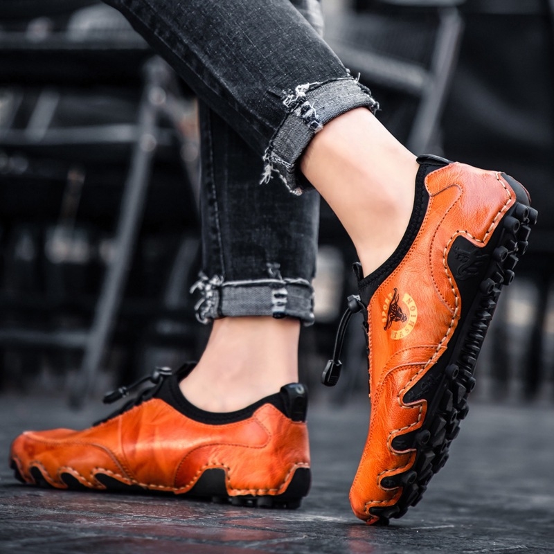 Žemo viršutinio odinio batelio vyrams laisvalaikio bateliai, aštuonkojo formos bateliai, korėjietiško stiliaus lengvi, kvėpuojantys mokasinai, madingi vyriški bateliai.