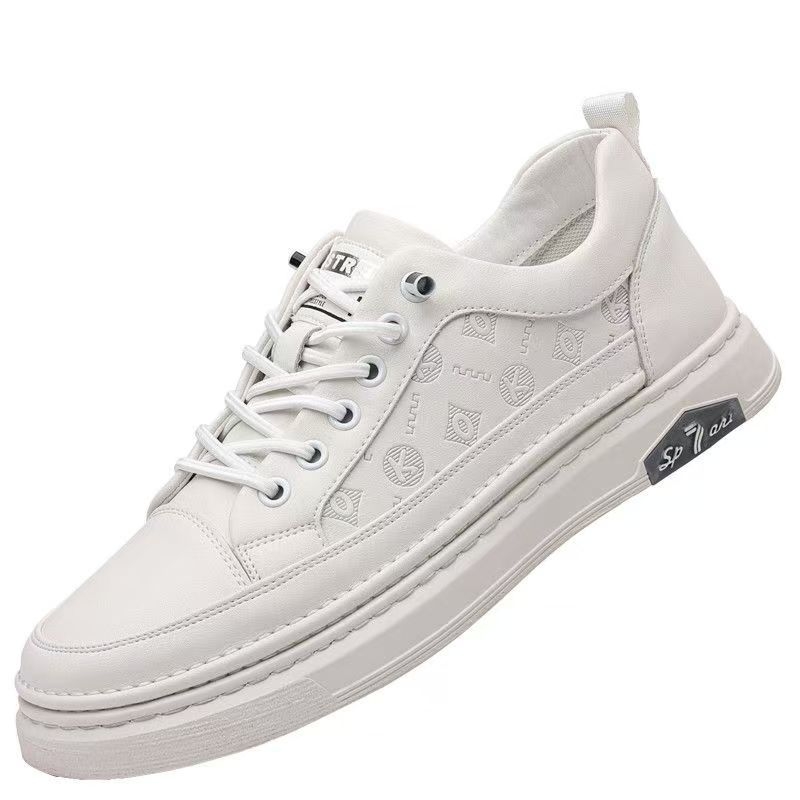 Natūralios odos 2024 m. vasaros balti sportbačiai vyrams laisvalaikio batai madingi universalūs sportiniai sportbačiai kvėpuojantys karvės odos batai vyrams patogūs