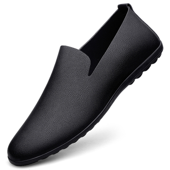 2025 m. pavasario nauji odiniai vyriški batai iš natūralios odos, kvėpuojantys, ploni, minkšti apatiniai, balti laisvalaikio batai, užsegami mokasinai