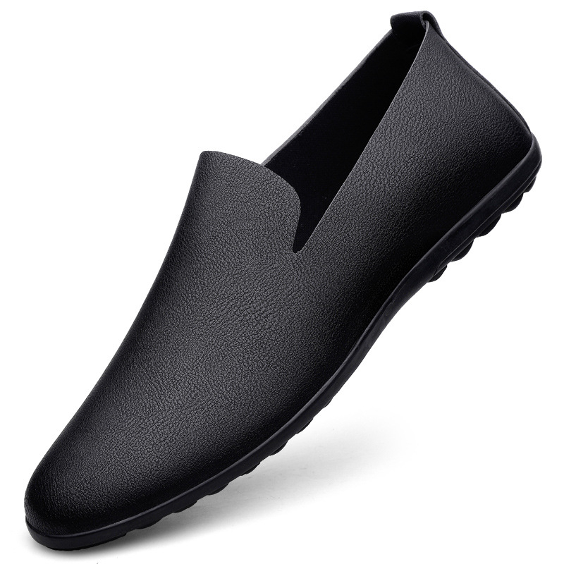 2025 m. pavasario nauji odiniai vyriški batai iš natūralios odos, kvėpuojantys, ploni, minkšti apatiniai, balti laisvalaikio batai, užsegami mokasinai