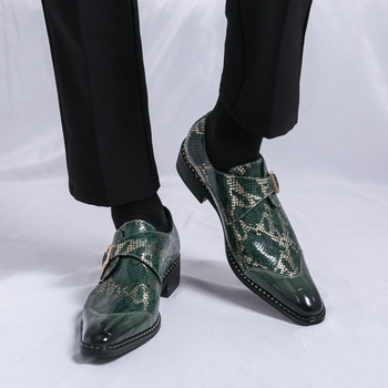Δερμάτινα παπούτσια με μοτίβο Python σε διασυνοριακό μέγεθος, επαγγελματικά παπούτσια plus size, Mengke Shoes, ανδρικά εξατομικευμένα, μυτερά, γυαλιστερά δερμάτινα παπούτσια γάμου