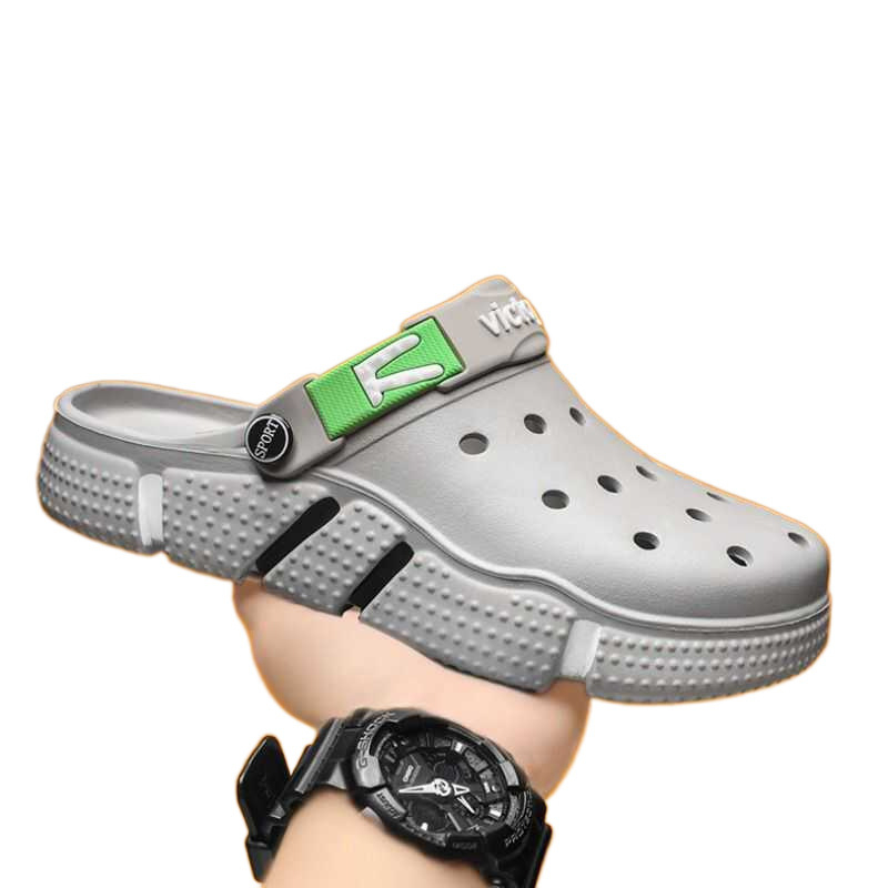 Vyriški krokodilų batai, vasariniai viršutiniai drabužiai, kvėpuojantys sandalai, vyriški laisvalaikio paplūdimio batai, lengvi minkšto pado šlepetės vyrams