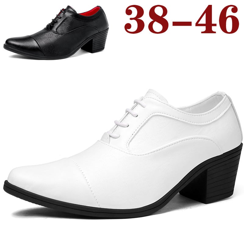 Vyriški plius dydžio smaili odiniai bateliai, britiški dalykiniai laisvalaikio stiliaus, ūgį didinantys, korėjietiško stiliaus, ryškiaspalviai odiniai bateliai.