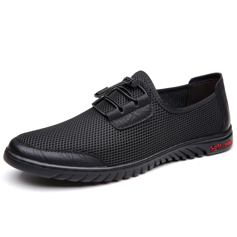 Vyriški batai „CrossBorder“ Vasariniai Nauji Vyriški Užsegami Basutės, Kvėpuojančios Musėmis Austo Tinklelio Patogūs Universalūs Madingi Basutės