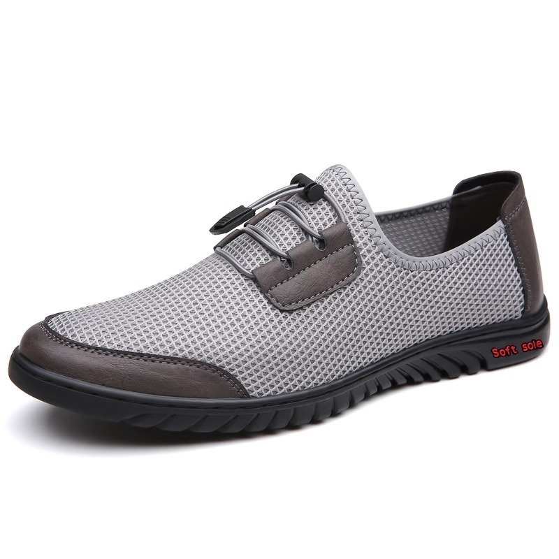 Vyriški batai „CrossBorder“ Vasariniai Nauji Vyriški Užsegami Basutės, Kvėpuojančios Musėmis Austo Tinklelio Patogūs Universalūs Madingi Basutės