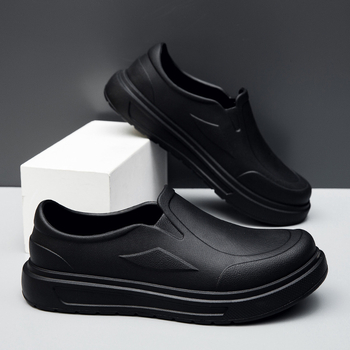 Ανδρικά αντιολισθητικά, ανθεκτικά στη φθορά, χαμηλά σανδάλια, αδιάβροχα, παπούτσια εργασίας σεφ κουζίνας για εξωτερική χρήση, ευέλικτη τσάντα, τσόκαρα χωρίς τρύπες στη φτέρνα