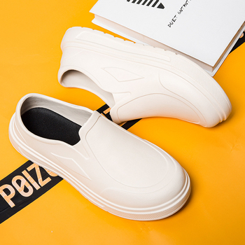 Ανδρικά αντιολισθητικά, ανθεκτικά στη φθορά, χαμηλά σανδάλια, αδιάβροχα, παπούτσια εργασίας σεφ κουζίνας για εξωτερική χρήση, ευέλικτη τσάντα, τσόκαρα χωρίς τρύπες στη φτέρνα