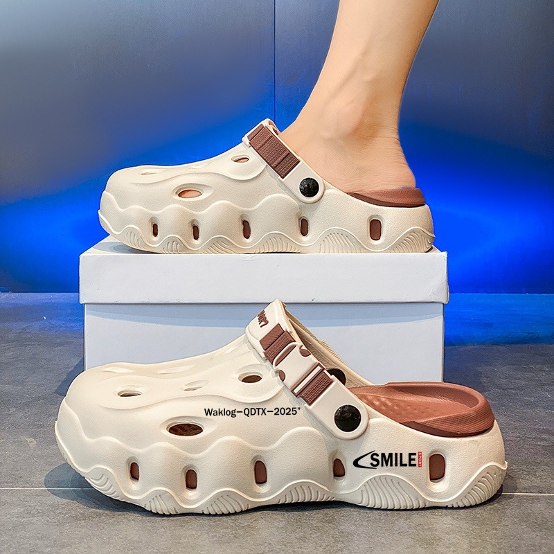 Piiriülesed auguga kingad meeste suvised spordirõivad väljaheidete tunne Baotou sussid libisemiskindlad paksu tallaga sandaalid juuste põlvkond