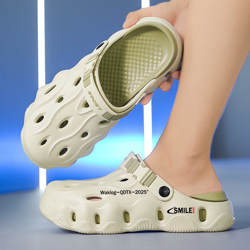 Piiriülesed auguga kingad meeste suvised spordirõivad väljaheidete tunne Baotou sussid libisemiskindlad paksu tallaga sandaalid juuste põlvkond