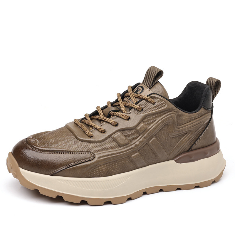 Pantofi sport pentru bărbați transfrontalieri 2025 Explozii de primăvară Casual Joker Pantofi în aer liber Torre pentru bărbați cu talpă groasă în stil britanic Pantofi vintage în stil britanic