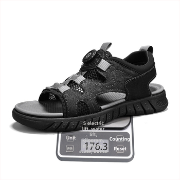 Υπερελαφριά, μεγάλο μέγεθος 45464748, καλοκαιρινά, ανδρικά, δερμάτινα, casual σανδάλια, εξωτερικής χρήσης, αντιολισθητικά, παπούτσια θαλάσσης, ανδρικά παπούτσια