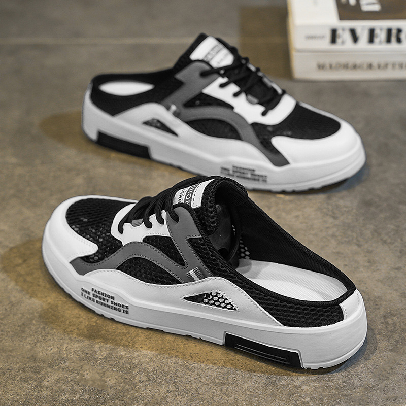 Suvised meeste kinnise ninaga sussid, piiriülesed suured õõnsad hingavad võrgust tossud, madala säärega trendikad spordijalatsid